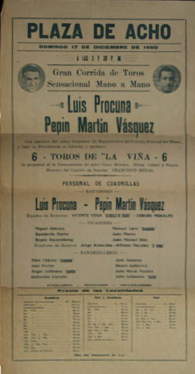 Cartel de la corrida