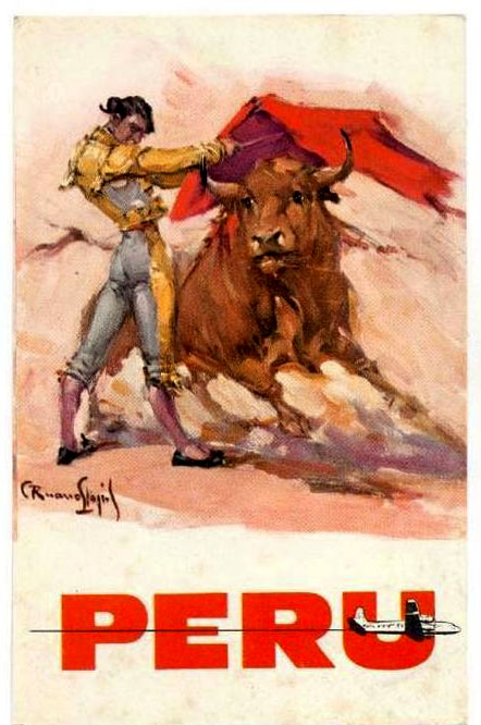 Peru. Afiche. Panagra Pan American-Grace Airways. Carlos Ruano-Llopis, c.1946.